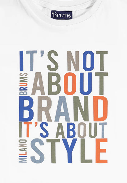 Bluze pambuk/ T-Shirt con Stampa in Cotone BCI/Brums