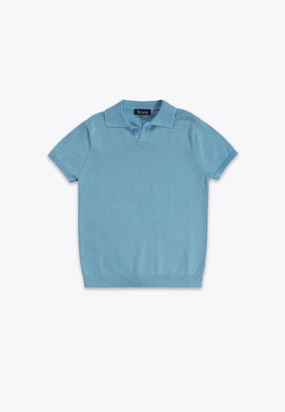 Bluzë e trikotuar me jake kemishe/Polo in Tricot/ Brums