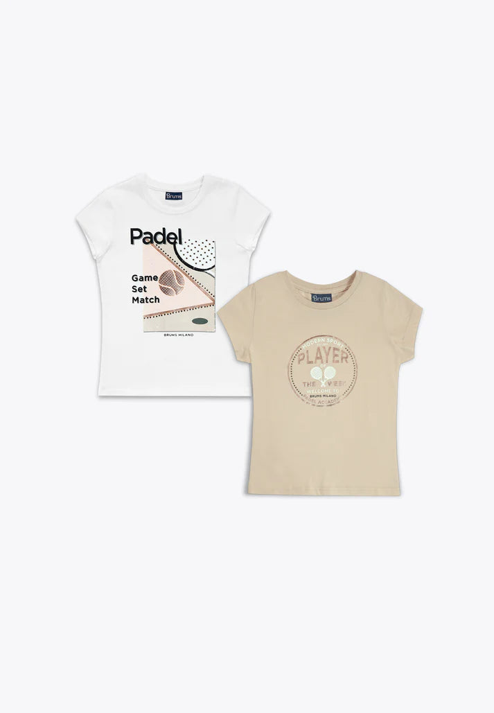Set 2 bluza me mege te shkurtra/ Set 2 T-Shirt in Jersey/ Brums