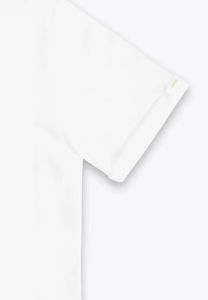 Bluze e bardhe me rinoceront te qendisur/ T-Shirt con Ricami in Jersey/ Brums