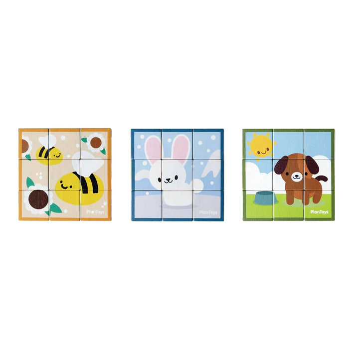 Animal Puzzle Cubes Plantoys