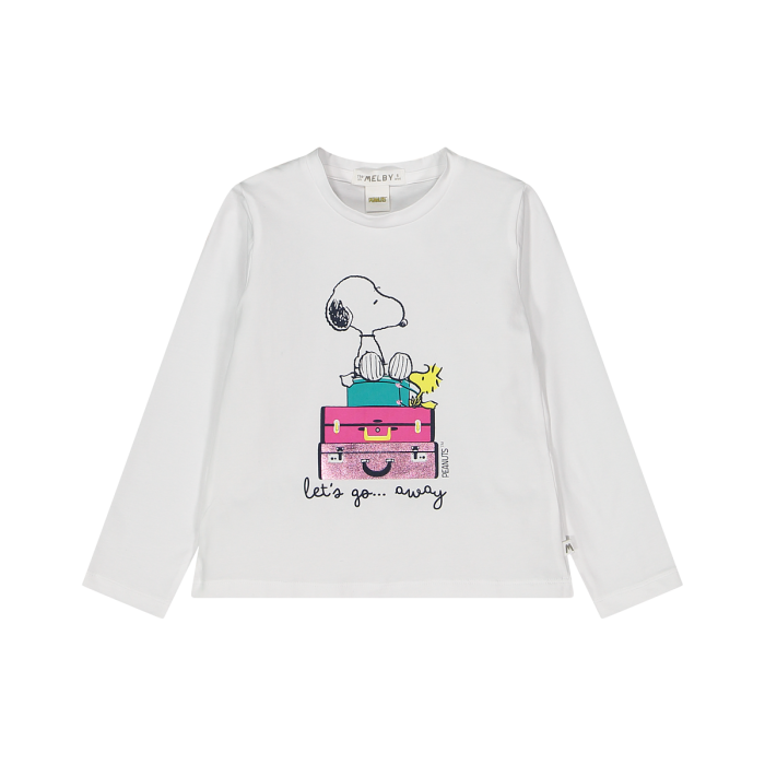 Bluze Snoopy me mëngë të gjata për vajza/T-shirt a manica lunga Snoopy da bambina/Melby