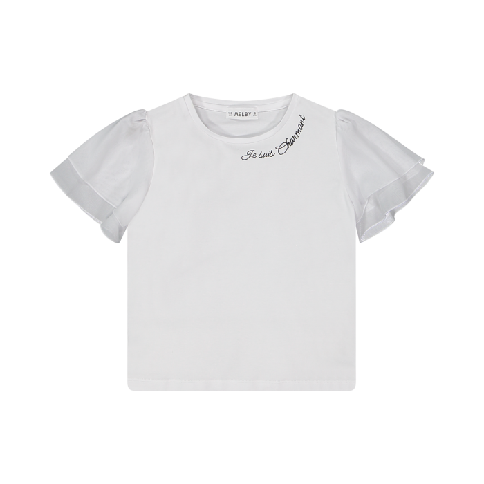 Bluze me menge te shkurtra/T-shirt con manica ad aletta bambina/Melby