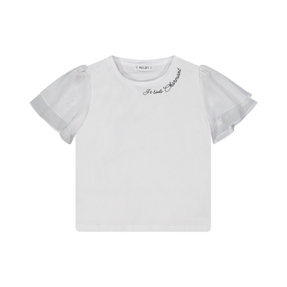 Bluze me menge te shkurtra/T-shirt con manica ad aletta bambina/Melby