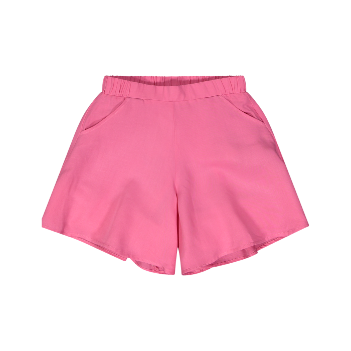 Fund-pantallona lino roze/Gonnapantalone in viscosa lino da bambina/Melby