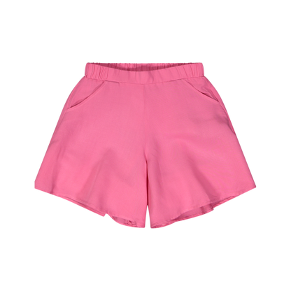 Fund-pantallona lino roze/Gonnapantalone in viscosa lino da bambina/Melby