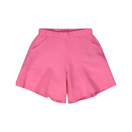 Fund-pantallona lino roze/Gonnapantalone in viscosa lino da bambina/Melby