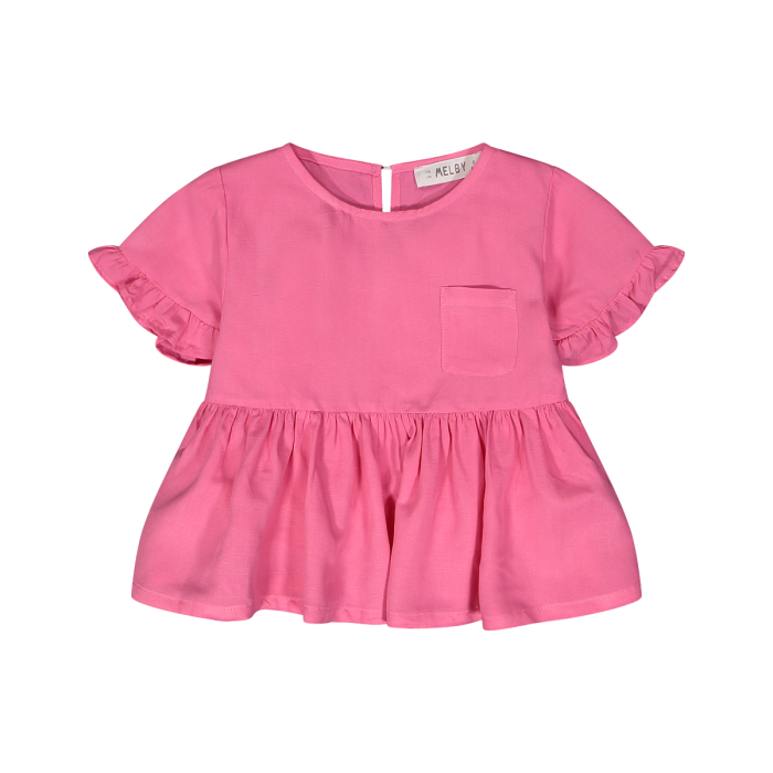 Bluzë roze e fresket lino/Blusa in viscosa lino bambina/Melby