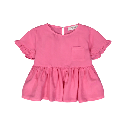 Bluzë roze e fresket lino/Blusa in viscosa lino bambina/Melby