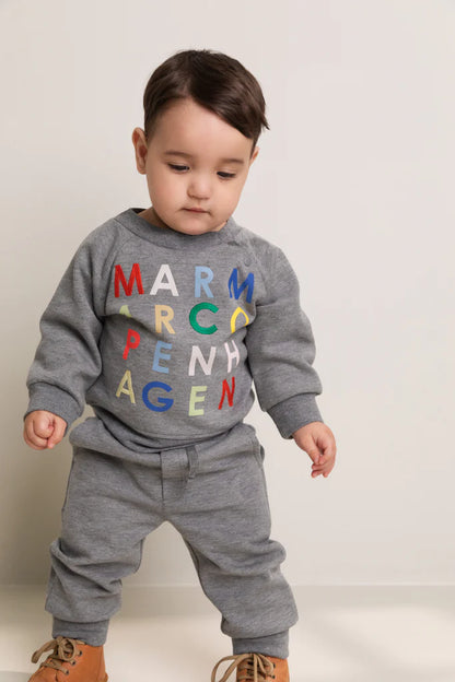 Pantallona sportive/Pelon B, Sweatpants - Multicol Letters Emb/MarMar