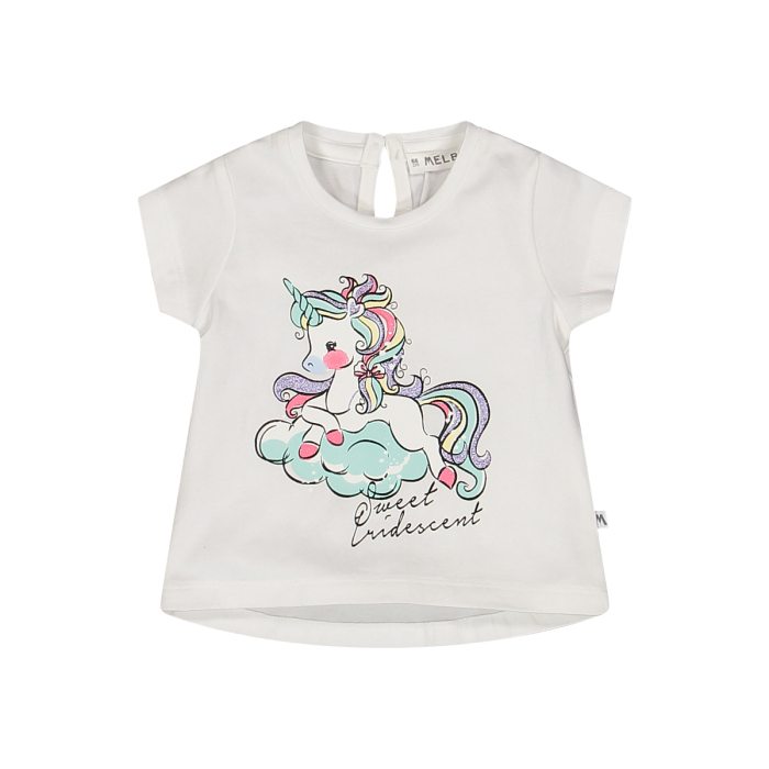 Bluzë me mëngë të shkurtra për  bebi vajza/T-shirt a maniche corte per baby girl/Melby