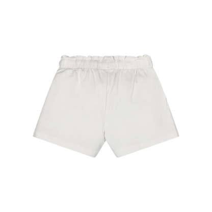 Pantallona të shkurtra jersey te bardha për vajza/Shorts da bambina in jersey stretch/Melby