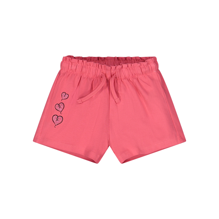 Pantallona roze të shkurtra jersey për vajza/Shorts da bambina in jersey stretch/Melby
