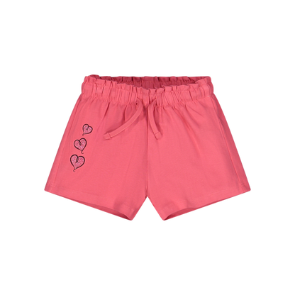 Pantallona roze të shkurtra jersey për vajza/Shorts da bambina in jersey stretch/Melby