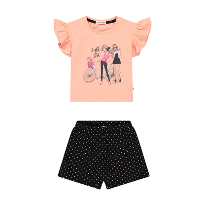 Kostum i shkurter për vajza/Completo in jersey stretch da bambina/Melby