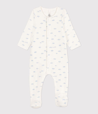 Badizhama me krah te gjate me re /TUBE KNIT CLOUD PATTERNED BODYJAMA-Petit Bateau