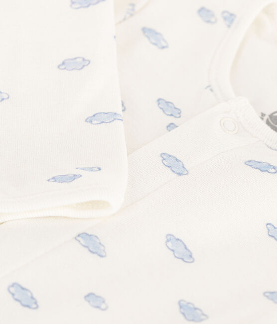 Badizhama me krah te gjate me re /TUBE KNIT CLOUD PATTERNED BODYJAMA-Petit Bateau
