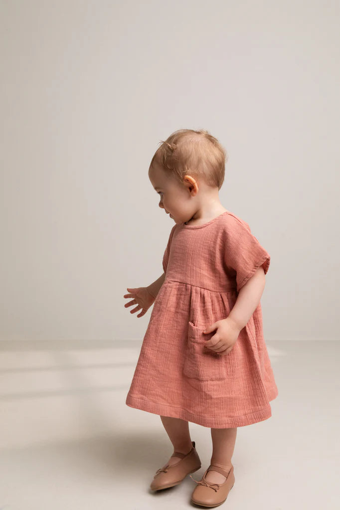 Fustan pambuk me xhepa roze/ Doriana, Dress - Evening Sun/MarMar