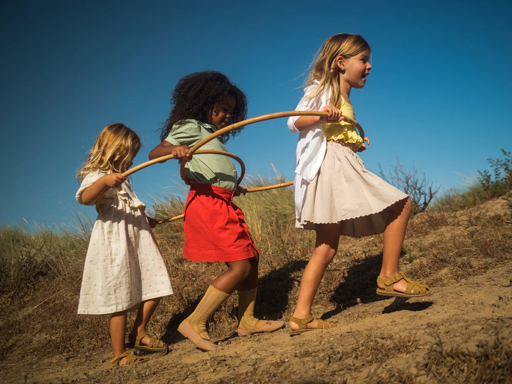 Fustan i fresekt pambuk me menge te shkurtra/ Dagny, Dress - Geometrics/MarMar