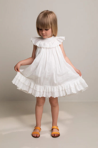 Fustan elegant /Druse Frill, Dress - Cloud/MarMar