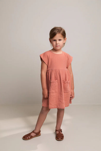 Fustan pambuk me xhepa roze/ Doriana, Dress - Evening Sun/MarMar