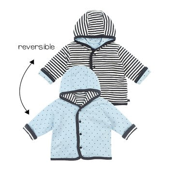 Xhaketë e kthyeshme me kapuç/Reversible jacket with hood - Mini Person/Feetje