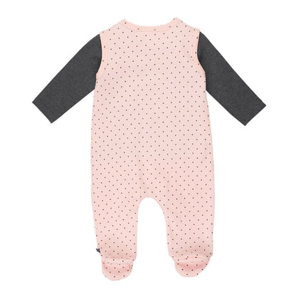 Kostum badi 2-pjesësh i gjatë me këmbë-2-pc Romper - Dots/Feetje