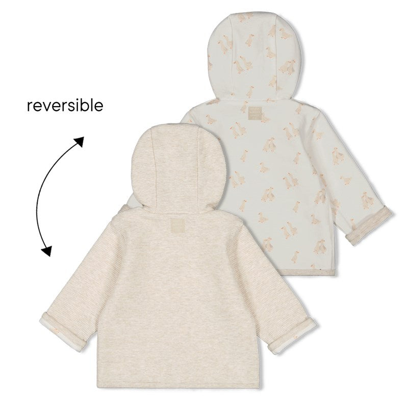 Xhaketë e kthyeshme me kapuç - Reversible jacket with hood - Little Duck/ Feetje