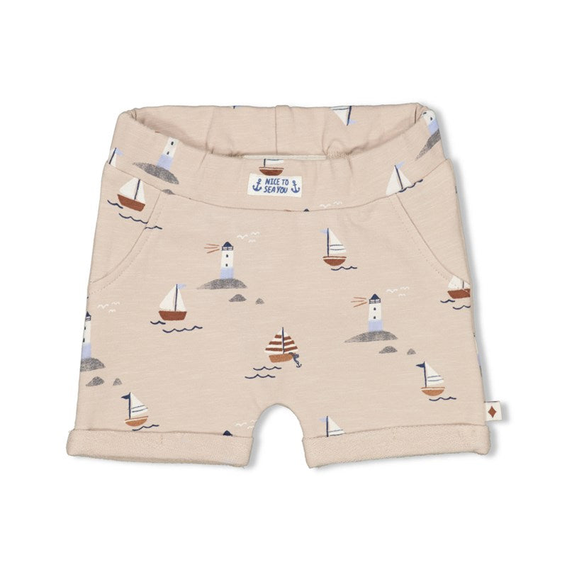 Tuta te shkurtra me varka / Shorts AOP - Let's Sail / Feetje