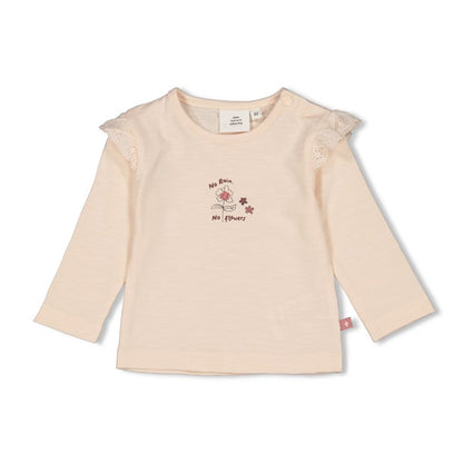 Bluze roze me menge te gjata/ Longsleeve frills - Wild Flowers/ Feetje