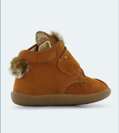 Këpucë me gezof me putra qeni/baby flex cognac Shoesme