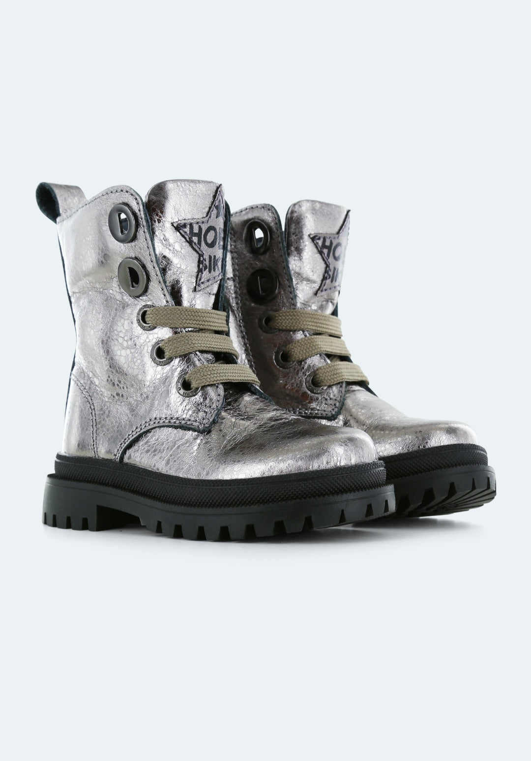 Këpucë argjendi me zinxhir/New tank old silver -Shoesme