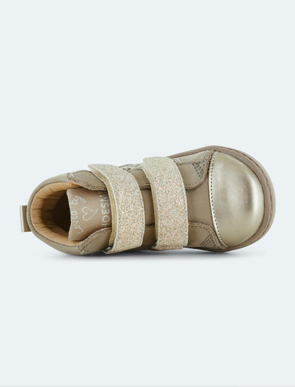 Këpucë bezhe me yll /extreme flex beige gold -Shoesme
