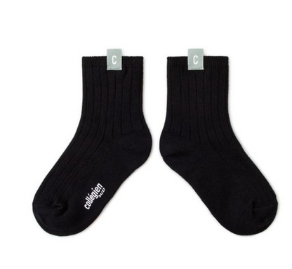 Corape deri te kyci Cyril-cyril ribbed ankle socks with c label-collegien