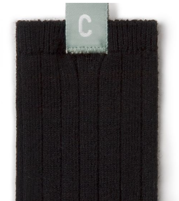 Corape deri te kyci Cyril-cyril ribbed ankle socks with c label-collegien