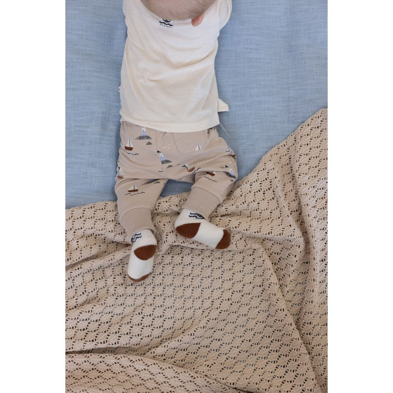 Tuta te gjata bezhe/ Trousers AOP - Let's Sail / Feetje