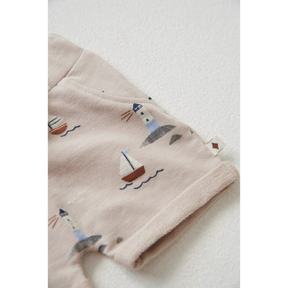Tuta te shkurtra me varka / Shorts AOP - Let's Sail / Feetje