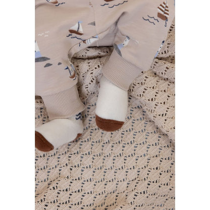 Tuta te gjata bezhe/ Trousers AOP - Let's Sail / Feetje