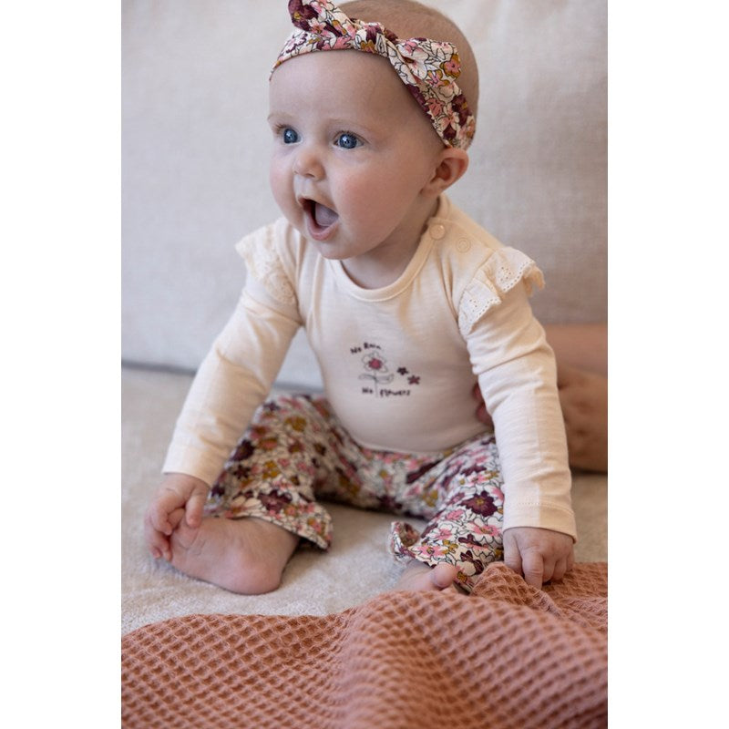 Bluze roze me menge te gjata/ Longsleeve frills - Wild Flowers/ Feetje
