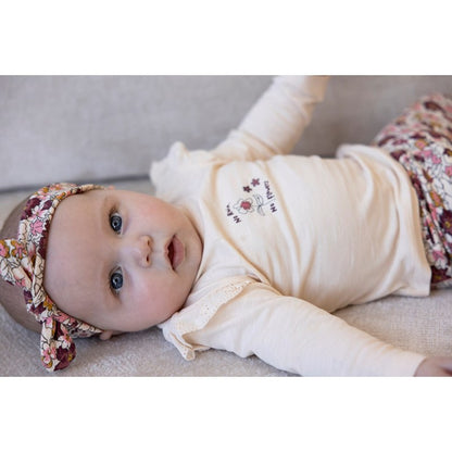 Bluze roze me menge te gjata/ Longsleeve frills - Wild Flowers/ Feetje