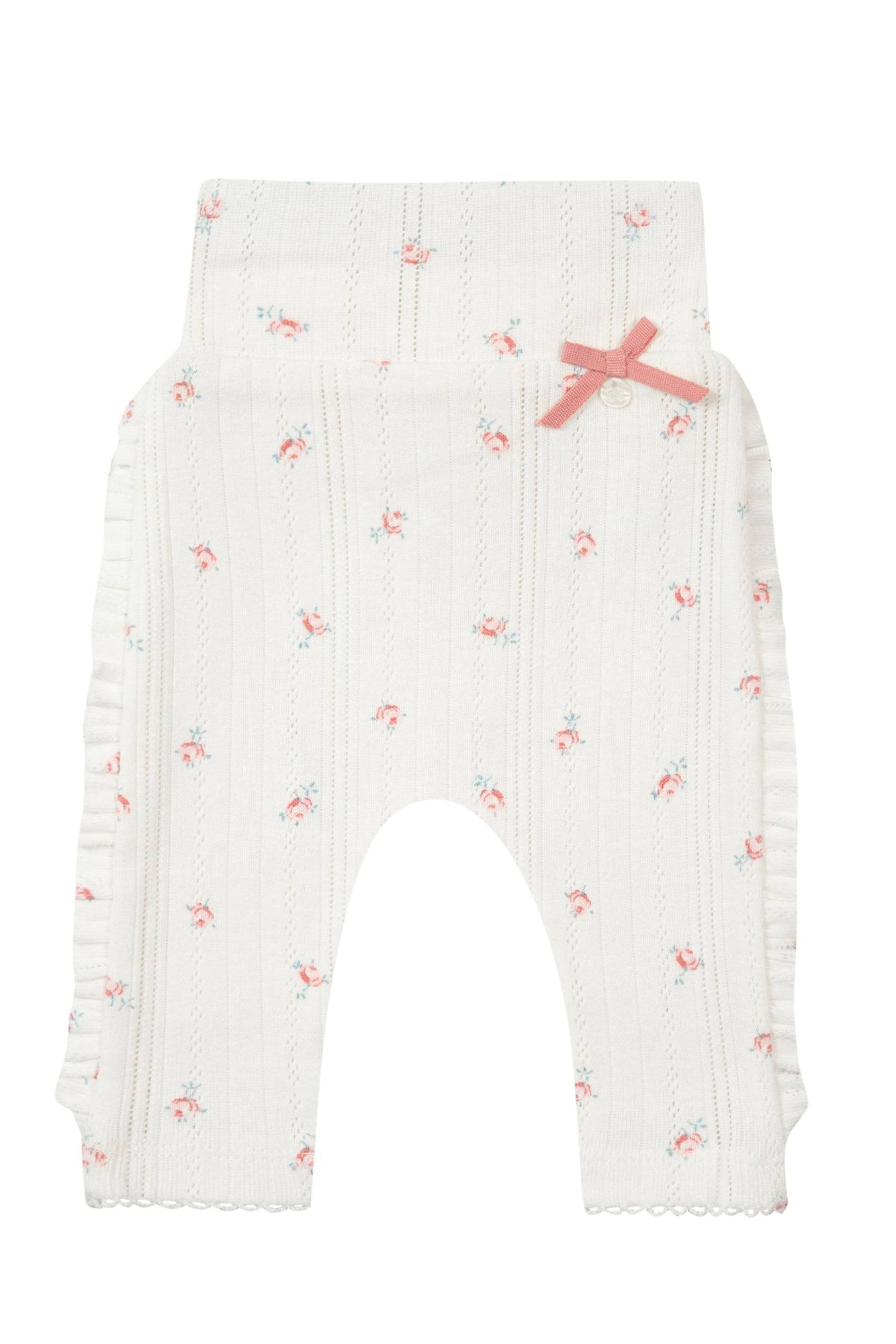 Tuta te bardha me lule/Baby cotton pajamas-Tartine et chocolat