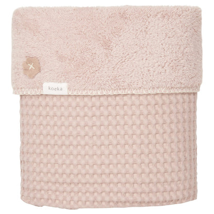 Batanije pellushi gri ne boz cot /cot  blanket teddy oslo grey pink-Koeka