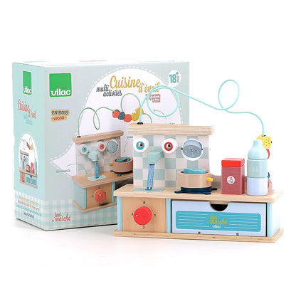 Kuzhinë druri me shumë aktivitete/ Multi-activity early-learning kitchen/ Vilac