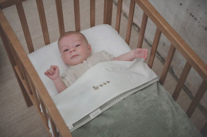 Batanije Vik \bassinet blanket flannel green-Koeka