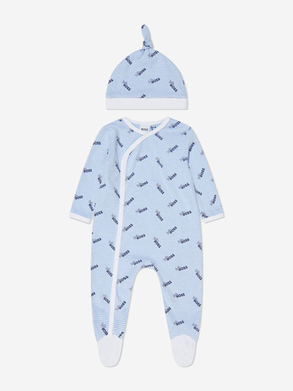 Pizhama me logo/Logos pyjama blue -Boss