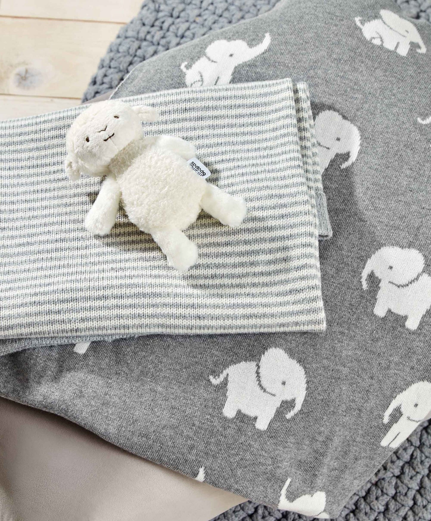 knitted blanket elephant/mbulese me elefantë-Mamas&Papas