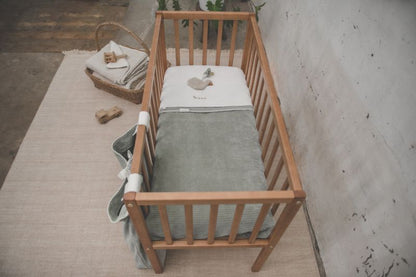 Batanije Vik \bassinet blanket flannel green-Koeka