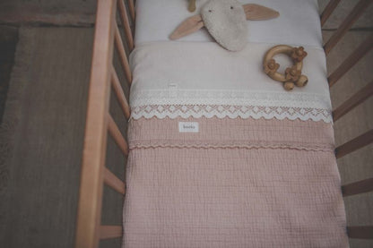 Kuverta ngjyre uthull \Cot Blanket Lace Elba -Koeka