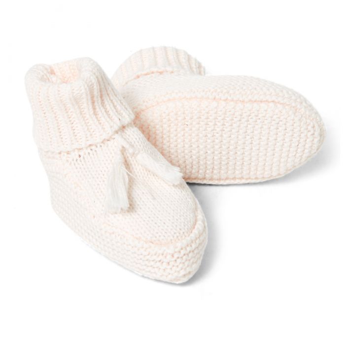 Pupa  të thurura  Rozë e zbehtë/Knitted Booties Pale pink-Tartine et chocolat