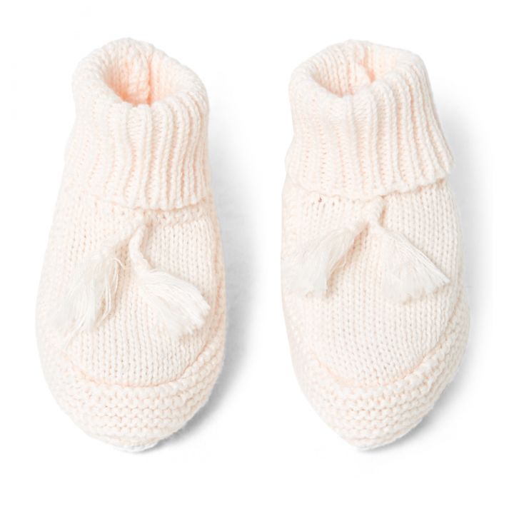 Pupa  të thurura  Rozë e zbehtë/Knitted Booties Pale pink-Tartine et chocolat